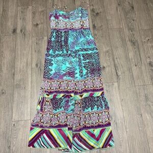 Y2k floral flowy maxi sundress Betsey Johnson size 14
